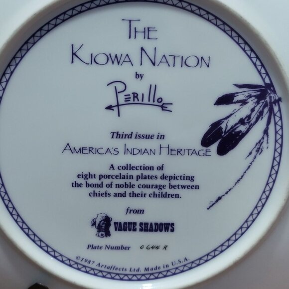 Vague Shadows The Kjowa Nation Decorative Collector Plate by Perillo - Picture 12 of 16